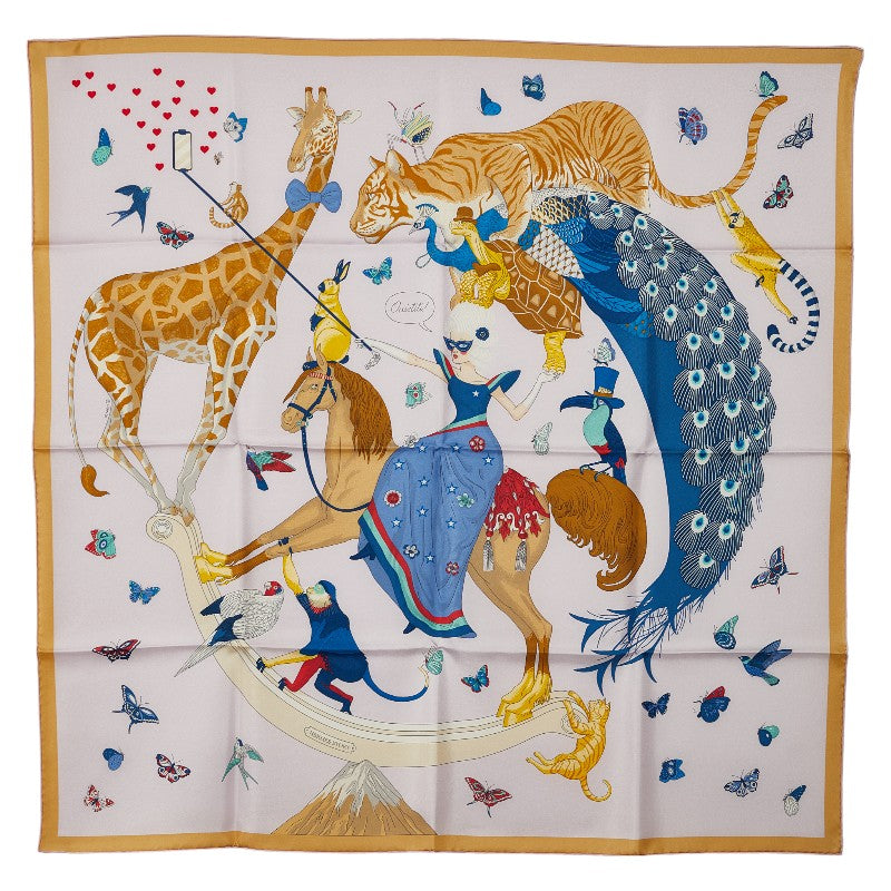 Hermes Carre 90 Hermes Story Silk Scarf