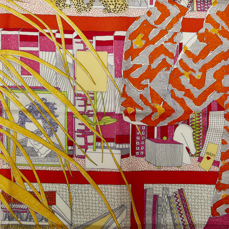 Hermes Carre 70 Rendez Vous Chez Silk Scarf