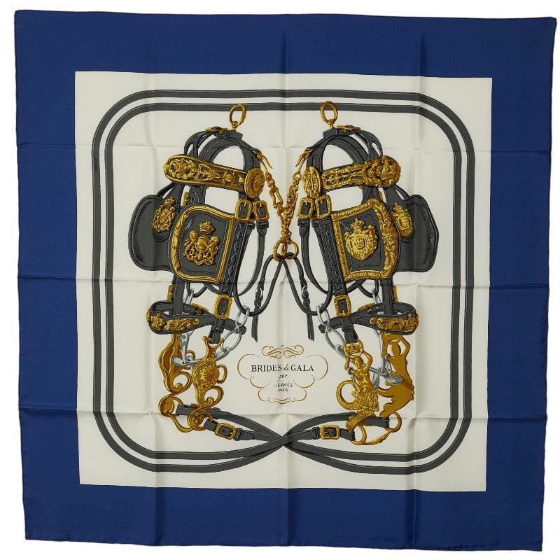 Hermes Carre 90 Brides De Gala Ceremony Bridle Silk Scarf