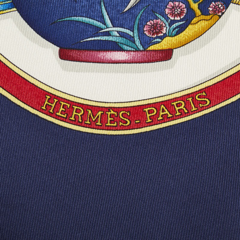 Hermes Carre 90 Pourvu qu on ait l ivresse All-over Pattern Silk Scarf