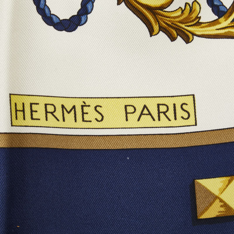 Hermes Carre 90 Les Cles Key Silk Scarf