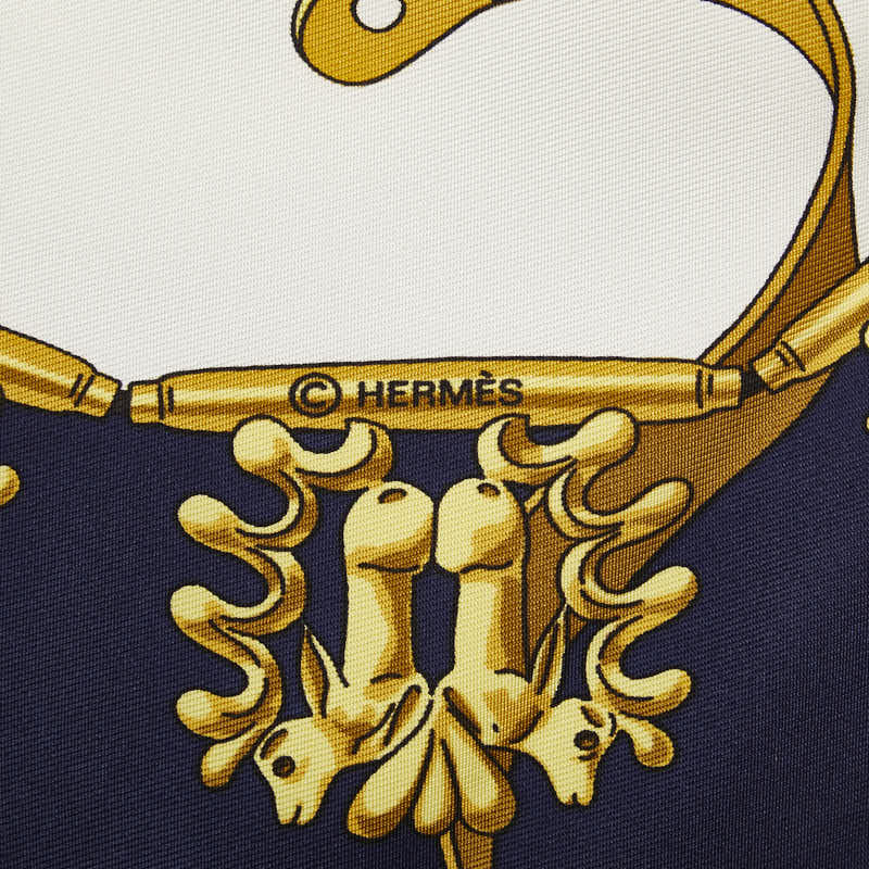 Hermes Carre 90 Les Cavaliers Dor Golden Knight Silk Scarf