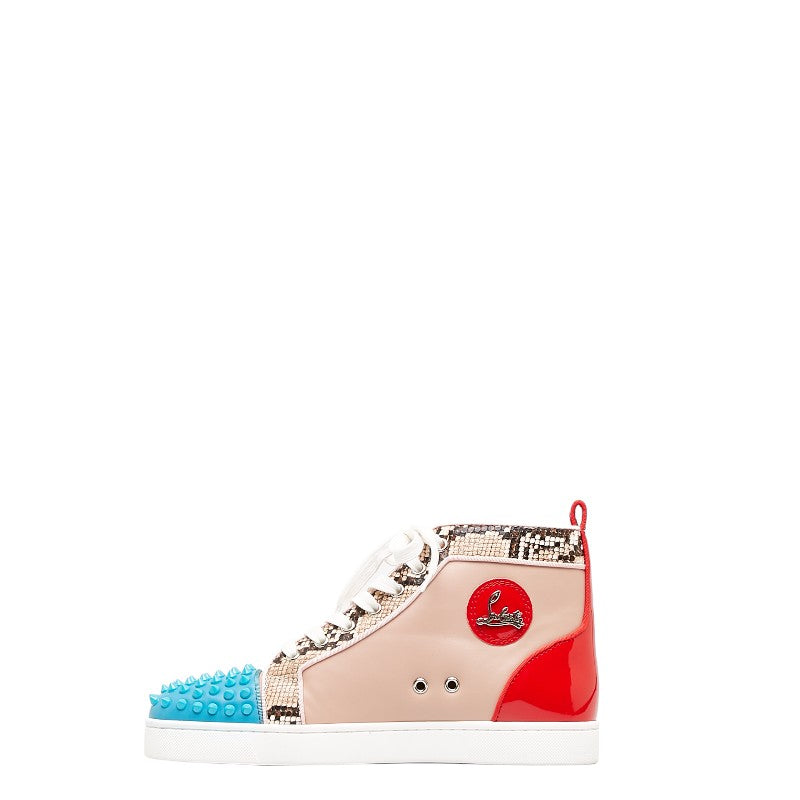 Christian Louboutin Spike Studded Python Sneakers