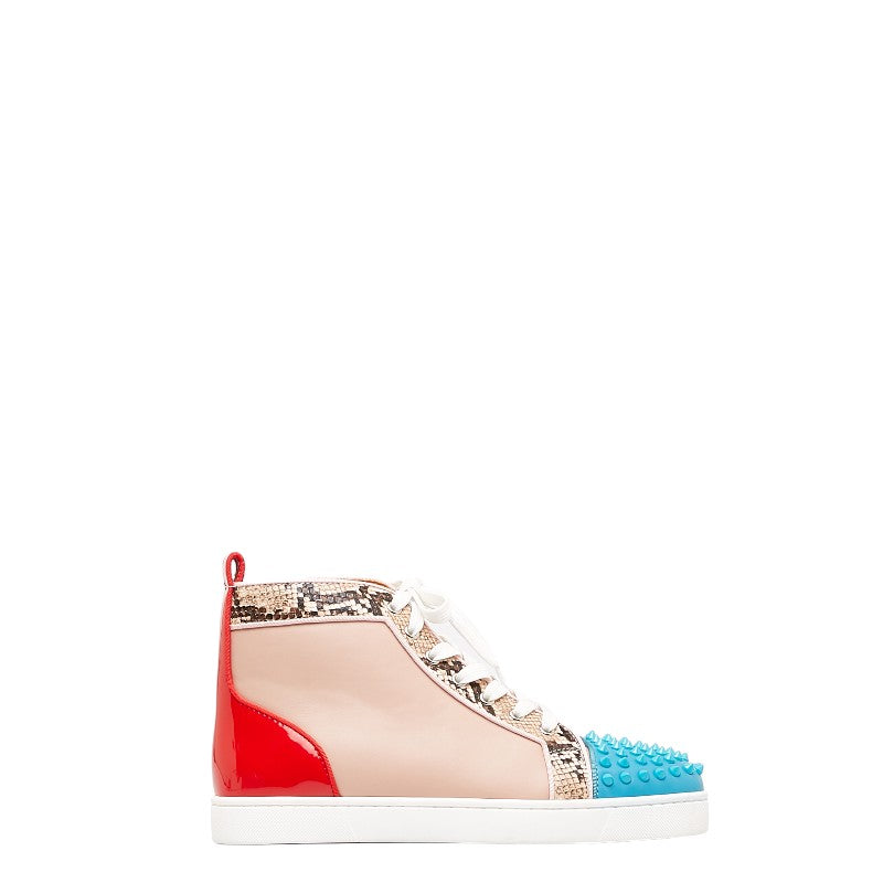 Christian Louboutin Spike Studded Python Sneakers