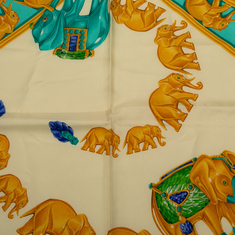 Cartier Maharaja Elephant Jewelry Silk Scarf