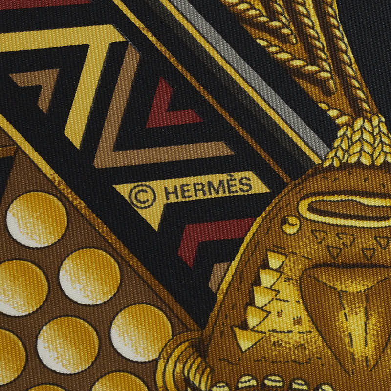 Hermes Carre 90 Lor Des Chefs Chiefs' Gold Silk Scarf