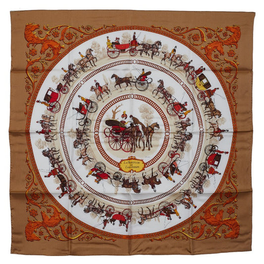 Hermes La Promenade De Longchamps Road to Longchamp Silk Scarf