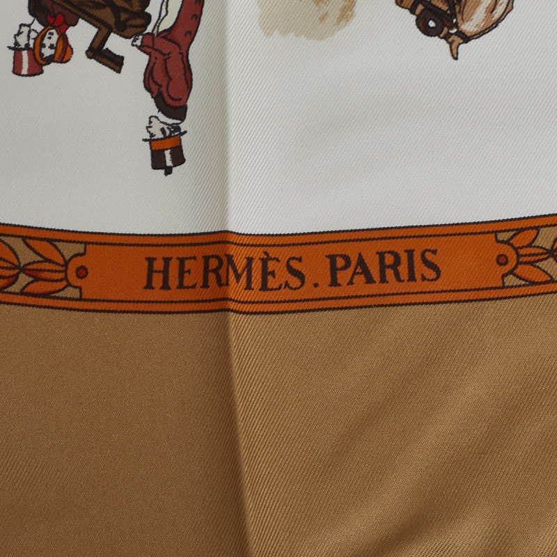 Hermes La Promenade De Longchamps Road to Longchamp Silk Scarf