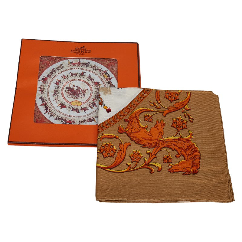 Hermes La Promenade De Longchamps Road to Longchamp Silk Scarf