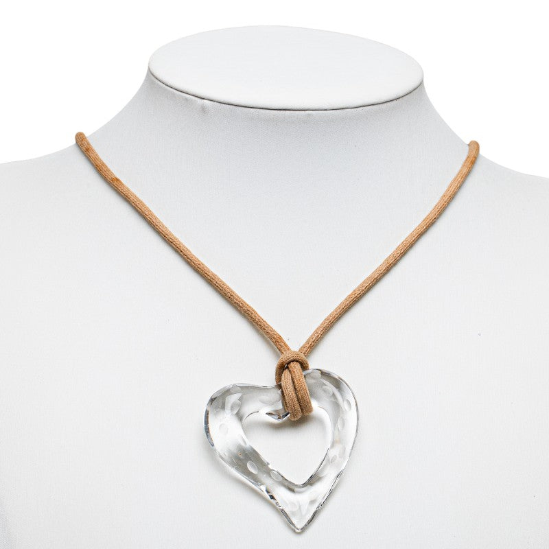 Baccarat Open Heart Crystal Necklace