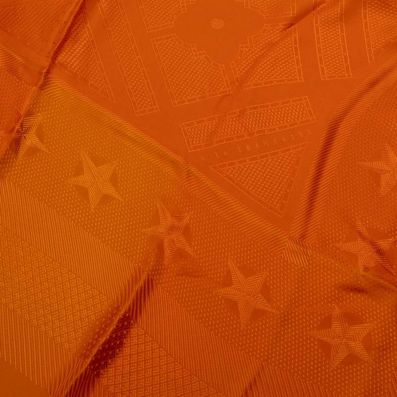 Hermes Sellier Star Pattern All-over Pattern Silk Scarf