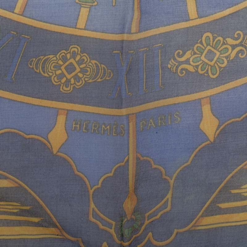 Hermes Carre 45 Petit Carre Carpe Diem All-over Pattern Silk Scarf