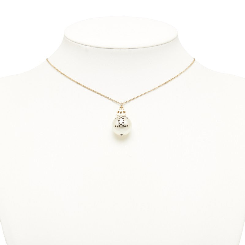 Chanel CC Coco Mark Pearl Necklace