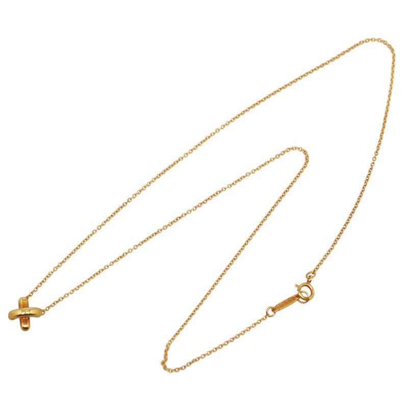 Tiffany & Co. 18K Yellow Gold Signature Cross Necklace