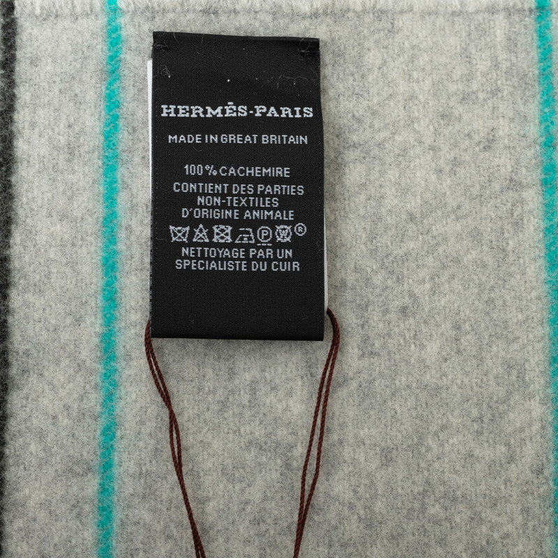 Hermes Border Muffler Cashmere Scarf