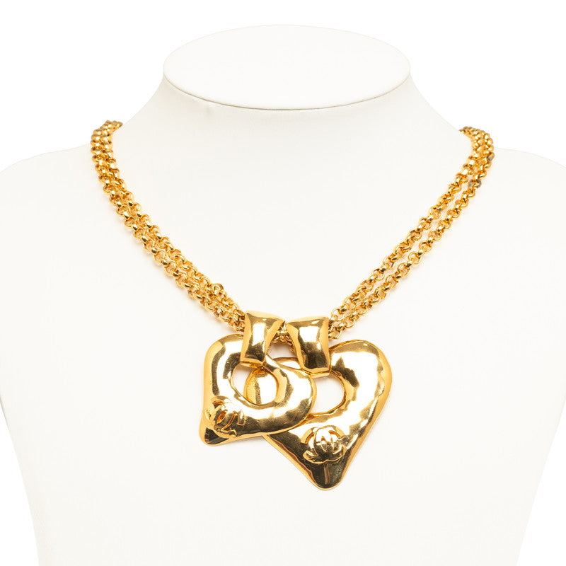 Chanel Double Heart Necklace