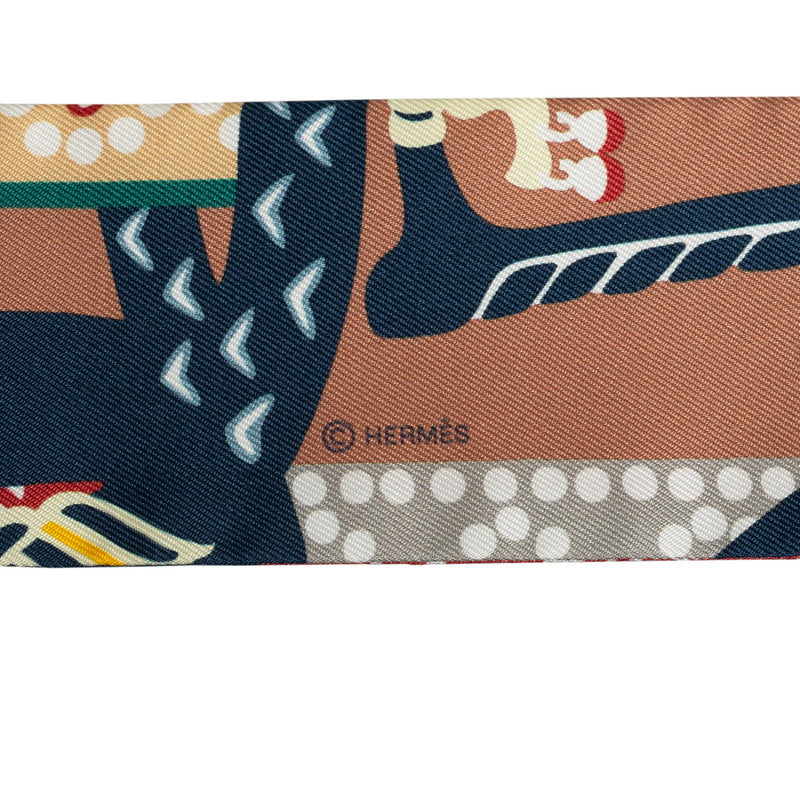 Hermes Twilly Fantaisie D'Etriers Silk Scarf