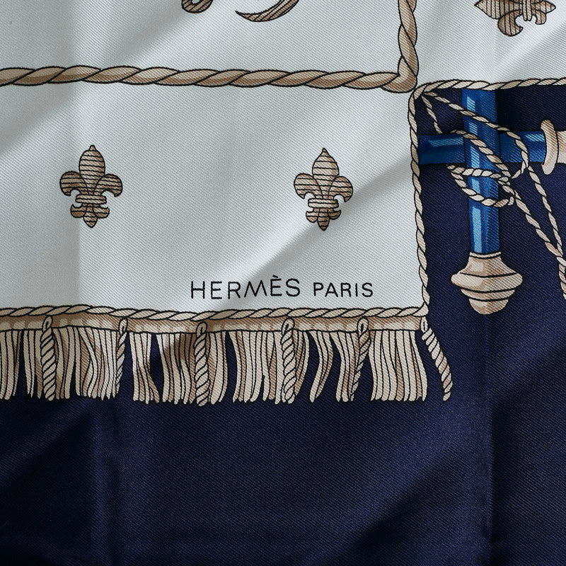 Hermes Carre 90 Vue Du Carrosse De La Galere La Reale Coronation of the Queen Silk Scarf