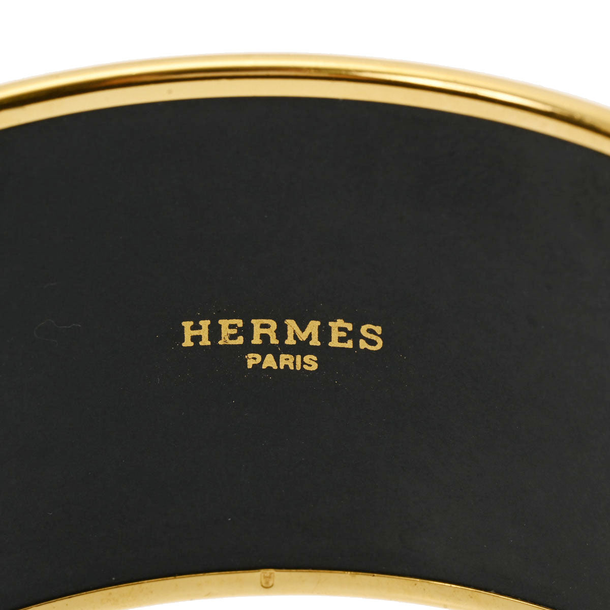 Hermes Enamel TGM Striped Pattern Bangle