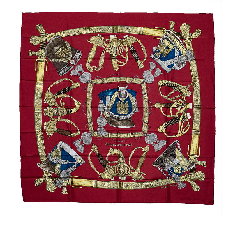 Hermes Carre 90 Grand Uniforme Grand Uniform Silk Scarf