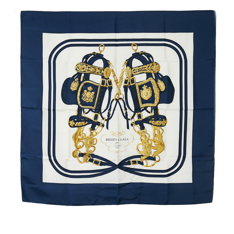 Hermes Carre 90 Brides de Gala Ceremonial Bridle Harness Silk Scarf