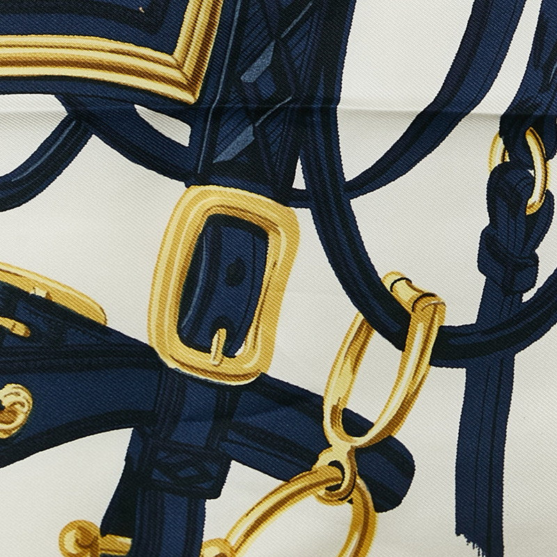 Hermes Carre 90 Brides de Gala Ceremonial Bridle Harness Silk Scarf