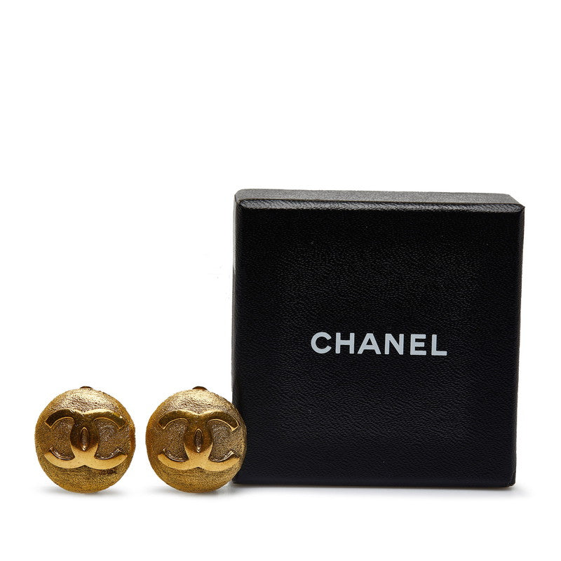 Chanel Coco Mark Round Earrings