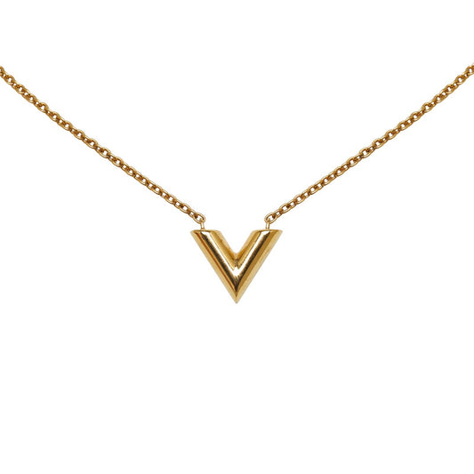 Louis Vuitton Essential V M61083 Gold Plated Necklace