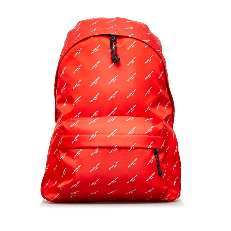 Balenciaga Explorer Backpack Men's Red Nylon Canvas