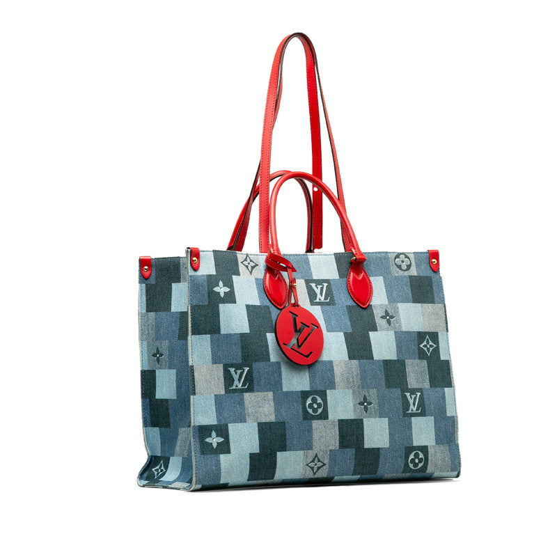 Louis Vuitton Monogram Denim On-The-Go Gm Tote Bag