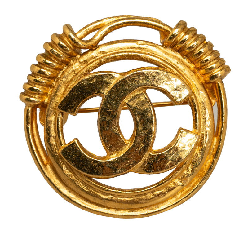 Chanel Vintage Round Coco Mark Brooch