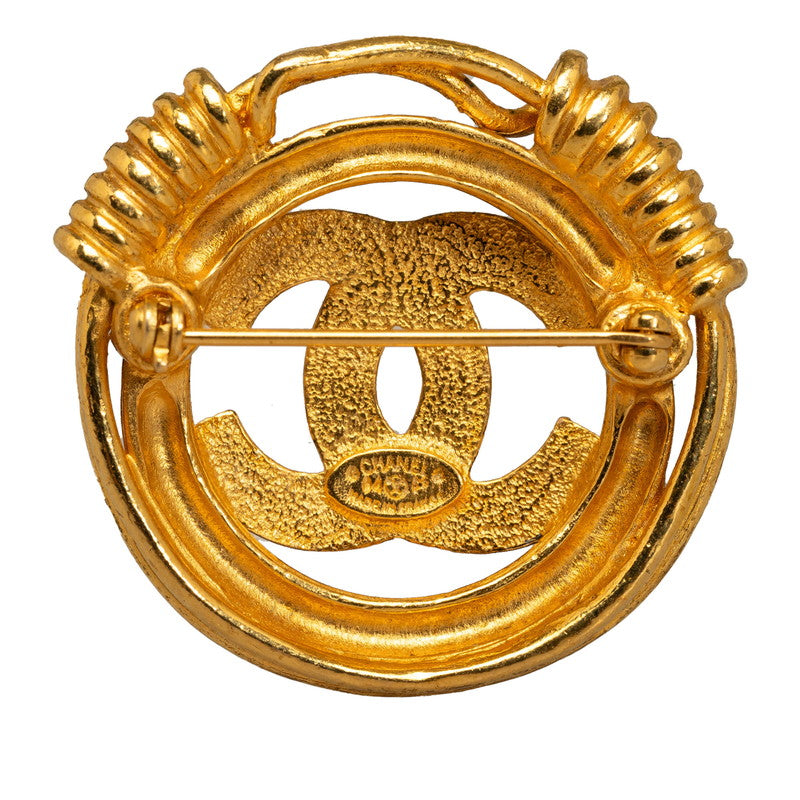 Chanel Vintage Round Coco Mark Brooch