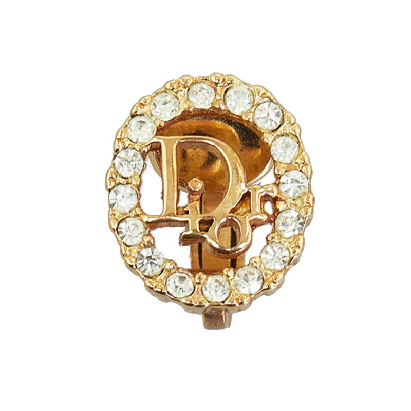 Dior Logo Rhinestone Earrings