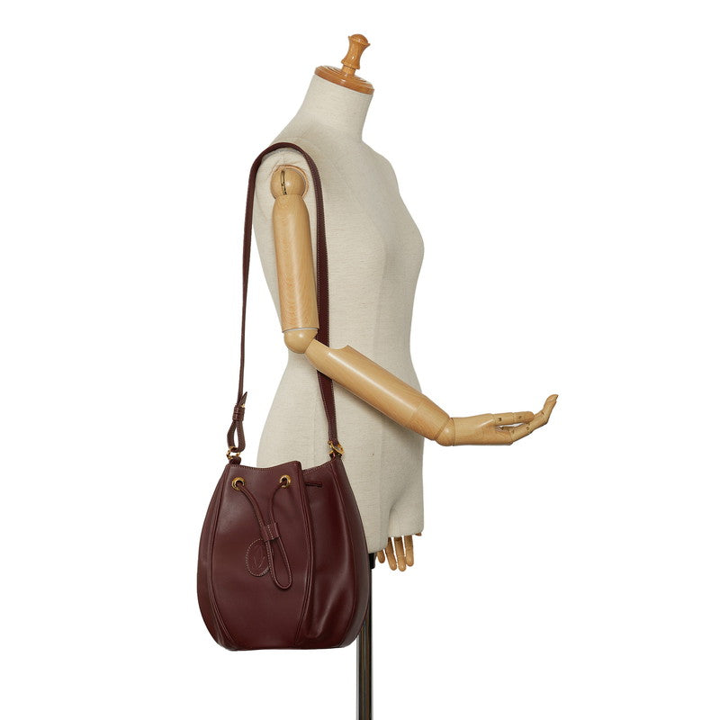 Cartier Must de Cartier Bordeaux Bucket Bag