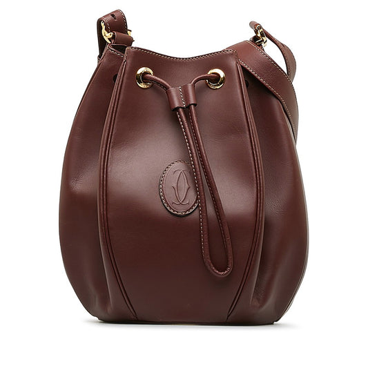 Cartier Must de Cartier Bordeaux Bucket Bag