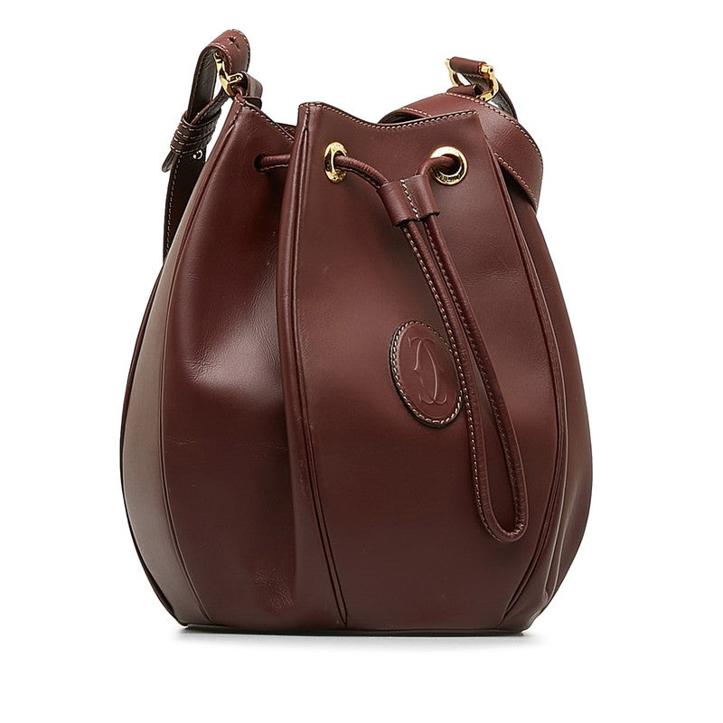 Cartier Must de Cartier Bordeaux Bucket Bag