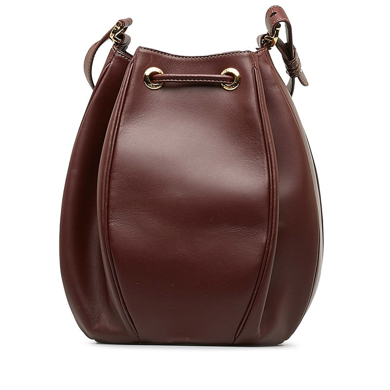 Cartier Must de Cartier Bordeaux Bucket Bag