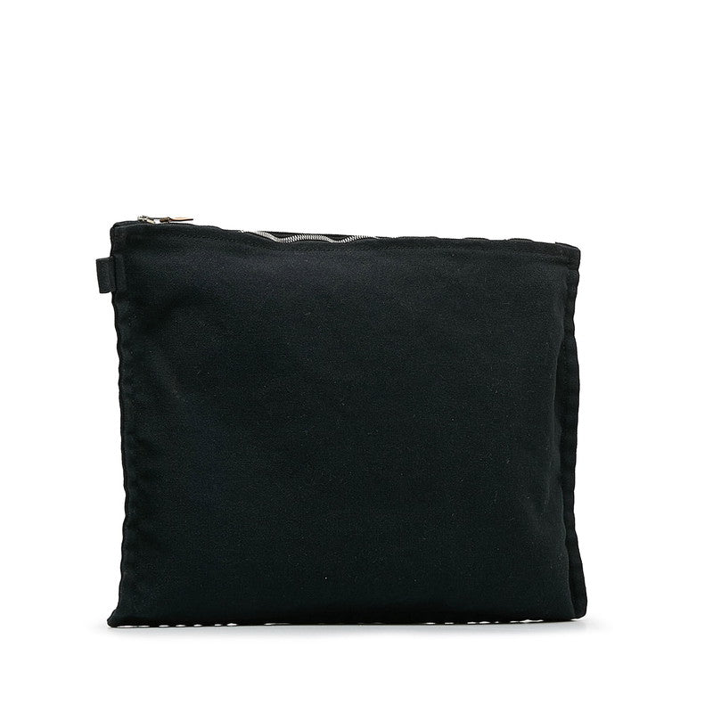 Hermes Black Canvas Bag Pouch