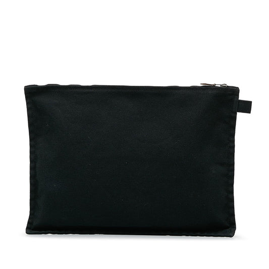 Hermes Black Canvas Bag Pouch