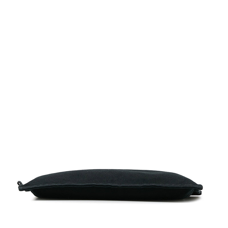 Hermes Black Canvas Bag Pouch