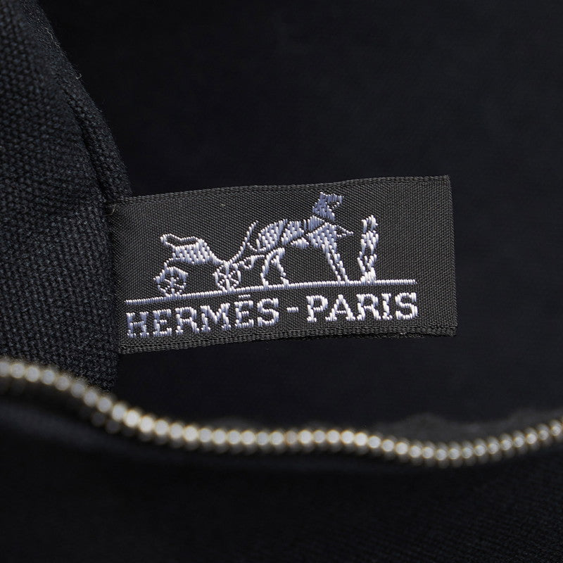 Hermes Black Canvas Bag Pouch