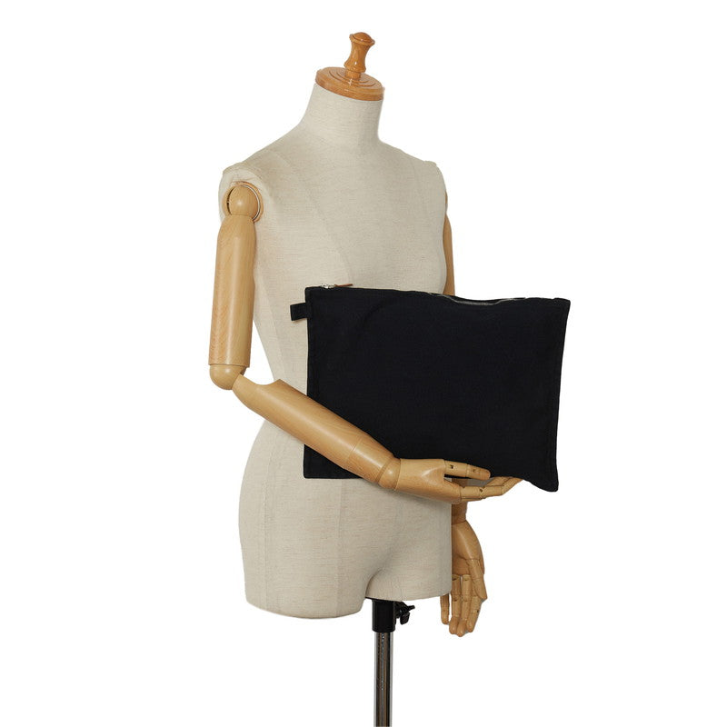 Hermes Black Canvas Bag Pouch