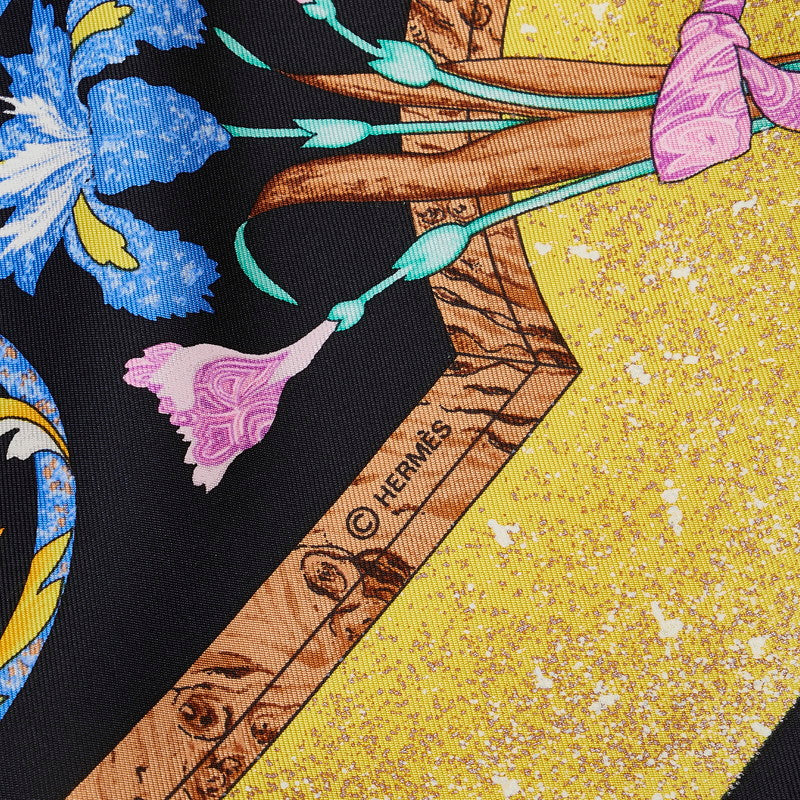 Hermes Carre 90 Pierres D Orient Et D Occident Oriental Stone and Western Stonework Silk Scarf