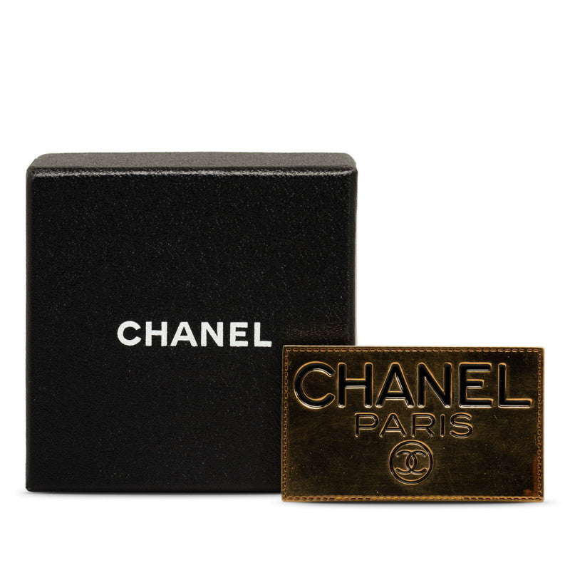 Chanel Coco Mark Logo Plate Brooch