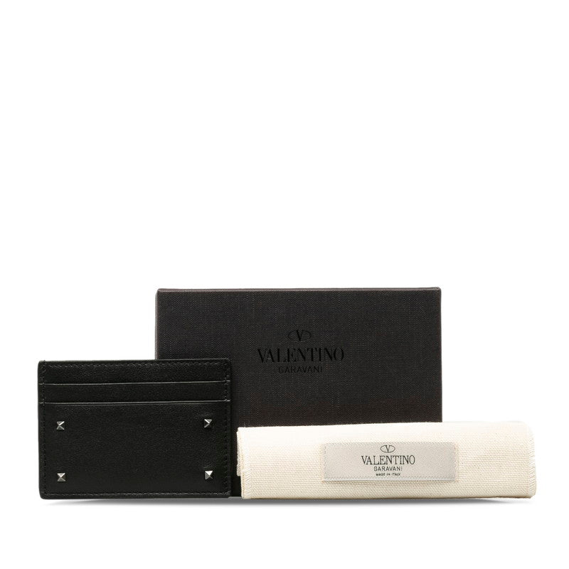 Valentino Black Leather Rockstud Case