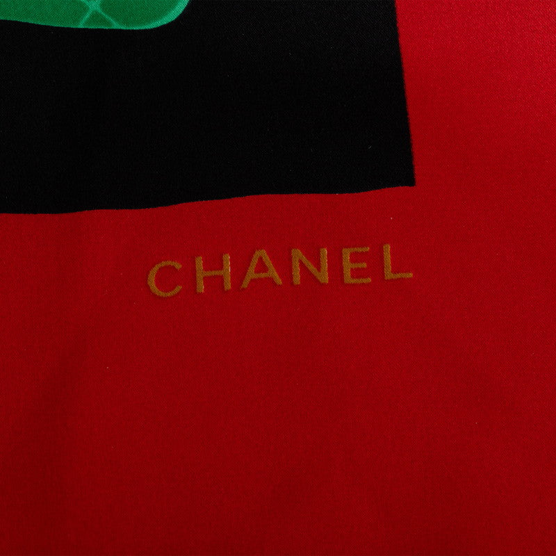 Chanel Matelasse Coco Mark Silk Scarf