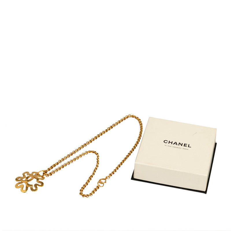 Chanel Vintage CC Logo Clover Pendant Necklace