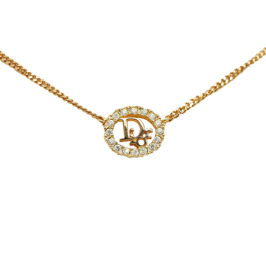 Dior Logo Rhinestone Necklace