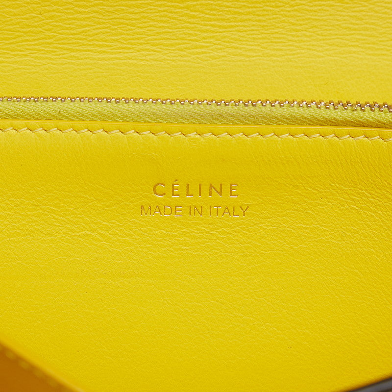 Celine Drummed Calfskin Large Multifunction Flap Wallet Souris