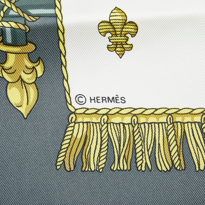 Hermes Carre 90 Vue Du Carosse De La Galere La Reale Queen's Coronation Silk Scarf